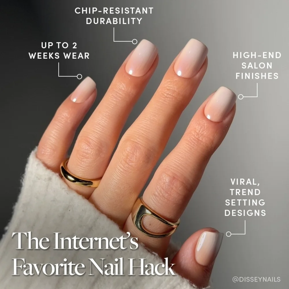 Glamnetic Icons Sugar Veil Short Squoval Gradient Ombre Glaze New